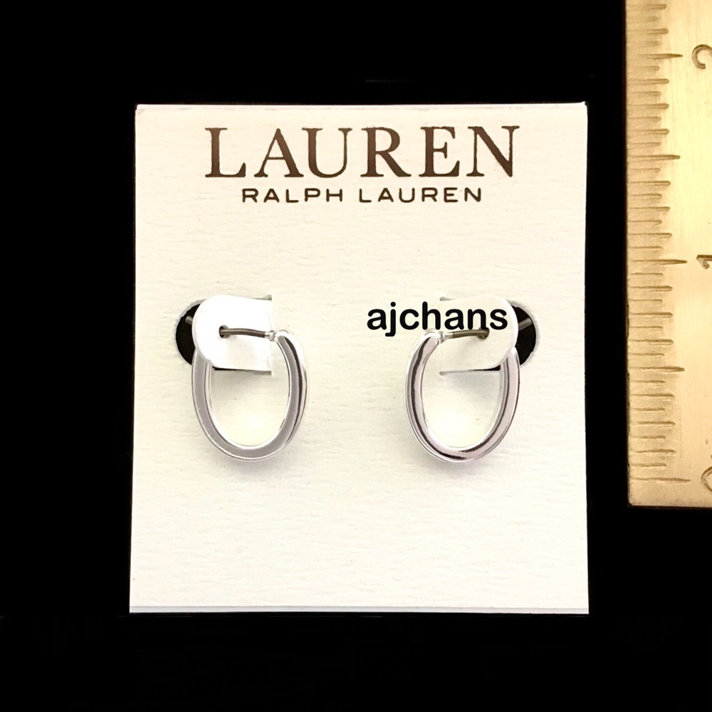 Lauren Ralph Lauren Oval Hoop Earrings - Picture 4 of 4